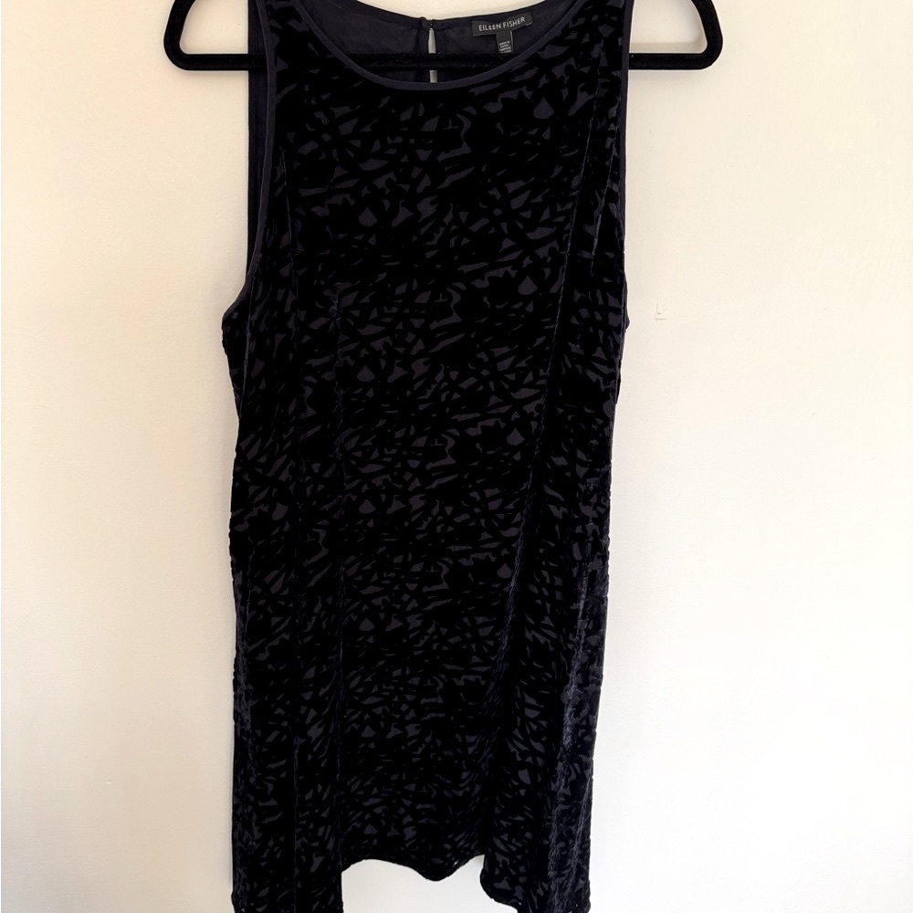 Purple Velvet Sleeveless Dress by Eileen Fisher